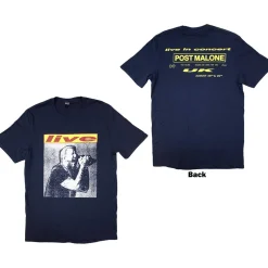 New Post Malone: Live in Concert - T-paita, tummansininen Post Malone|T-Paidat