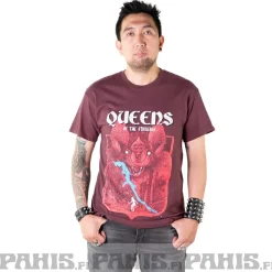 Best Queens of the Stone Age: Bat -T-paita, maroon red T-Paidat|Bändipaidat