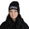 New neulepipo - Valkoinen brodeeraus Urban Wear Katukamaa|Pipot & Hatut