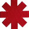 Best Red Hot Chili Peppers: Asterisk Cut-Out Red Border- Kangasmerkki Kangasmerkit|Red Hot Chili Peppers