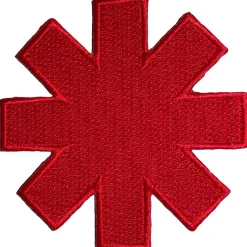 Best Red Hot Chili Peppers: Asterisk Cut-Out Red Border- Kangasmerkki Kangasmerkit|Red Hot Chili Peppers