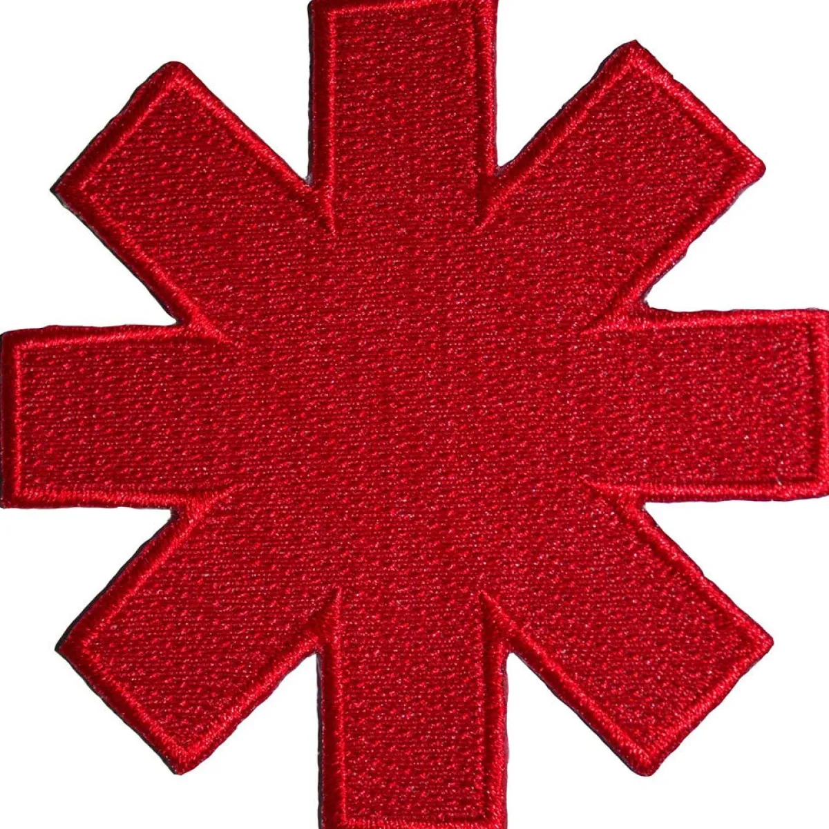 Best Red Hot Chili Peppers: Asterisk Cut-Out Red Border- Kangasmerkki Kangasmerkit|Red Hot Chili Peppers