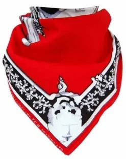 Hot Red Pirate Skull - Bandana huivi Rockabilly|Bandanat