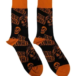 Sale Rob Zombie: Skull face orange - Nilkkasukat Rock´N´Roll Lifestyle|Sukat