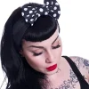 Discount Jolene - hiuspanta, musta-valkoinen polkadot Rockabilly|Hiuskoristeet