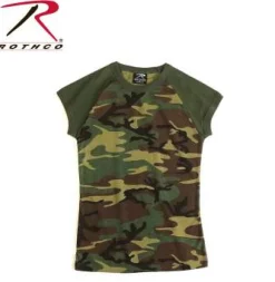 Rotcho Raglan Woodcamo - Naisten t-paita T-Paidat|Camot