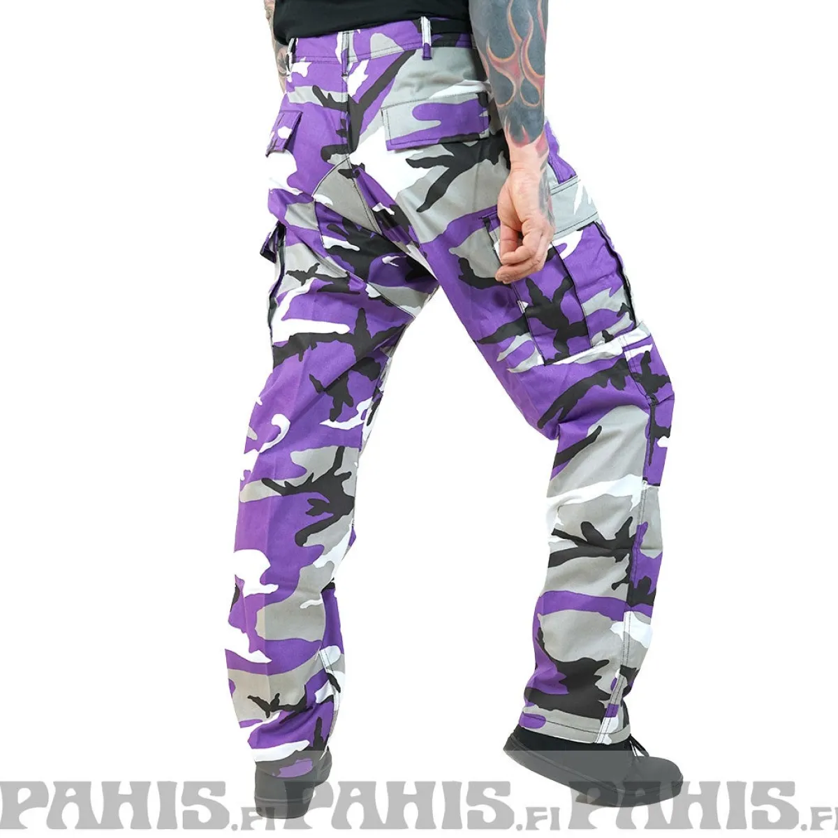 Hot Color Camo BDU - Reisitaskuhousut, ultra violet Reisitaskuhousut|Camot