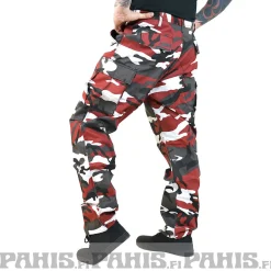 Outlet Color Camo BDU - Reisitaskuhousut, red camo Reisitaskuhousut|Bikerit