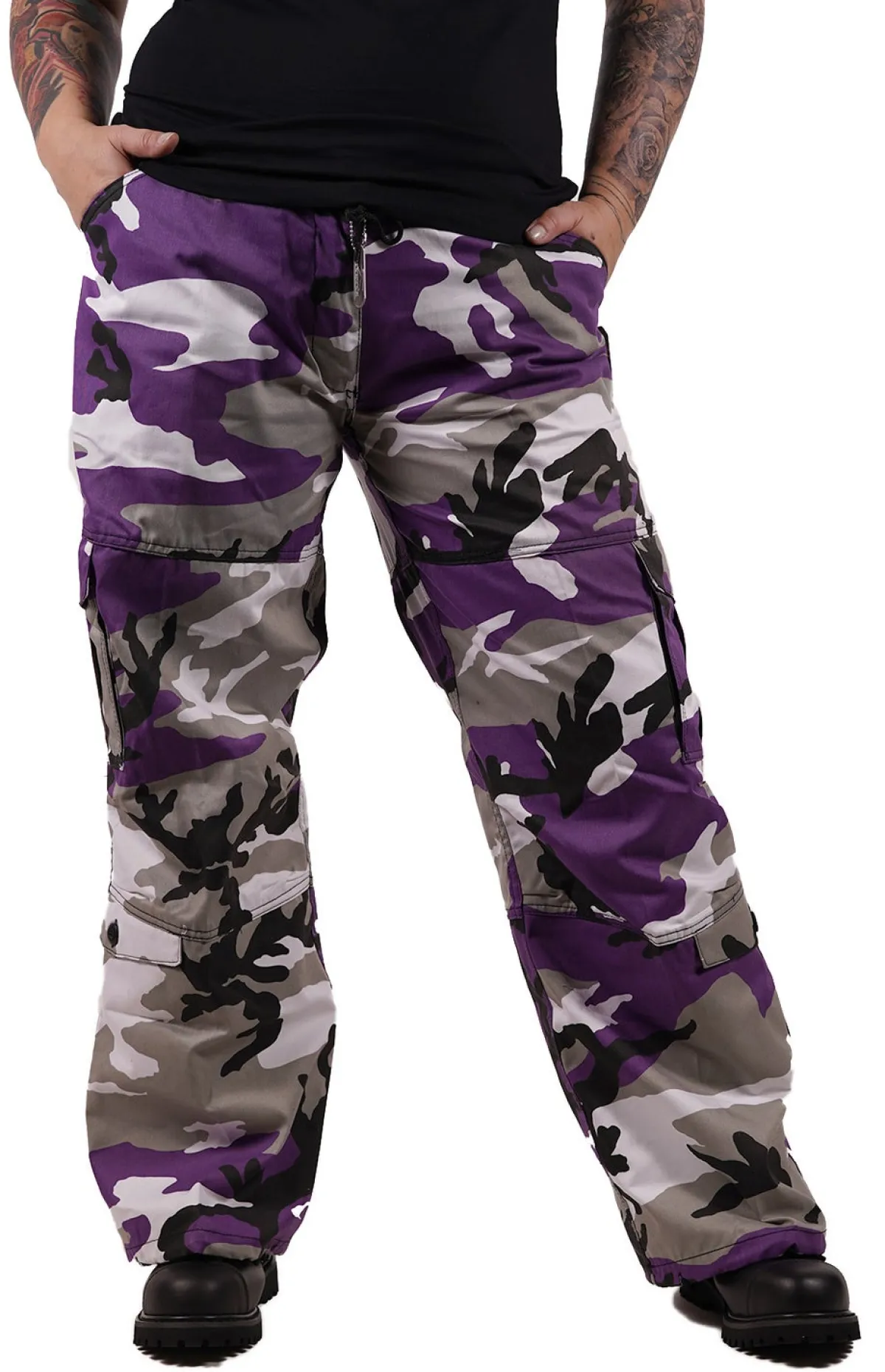 Best Paratrooper Colored Camo - Naisten reisitaskuhousut, ultra violet Reisitaskuhousut|Urban Wear Katukamaa