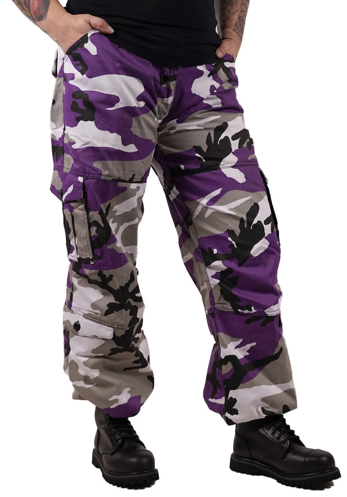 Best Paratrooper Colored Camo - Naisten reisitaskuhousut, ultra violet Reisitaskuhousut|Urban Wear Katukamaa