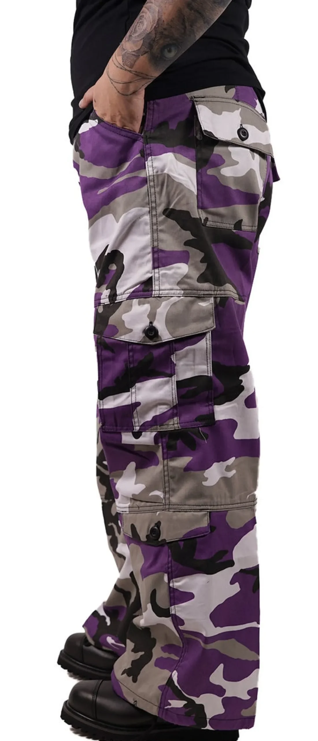 Best Paratrooper Colored Camo - Naisten reisitaskuhousut, ultra violet Reisitaskuhousut|Urban Wear Katukamaa