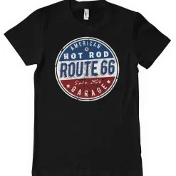 Hot Route 66 Hot Rod Garage - T-paita T-Paidat|Bikerit