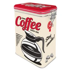 New Säilytyspurkki klipsillä - Strong coffee served here Hyllyt & Säilytys|Pinup-Kamaa