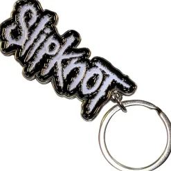 Online Slipknot White Logo Black Border - Avaimenperä Avaimenperät|Slipknot