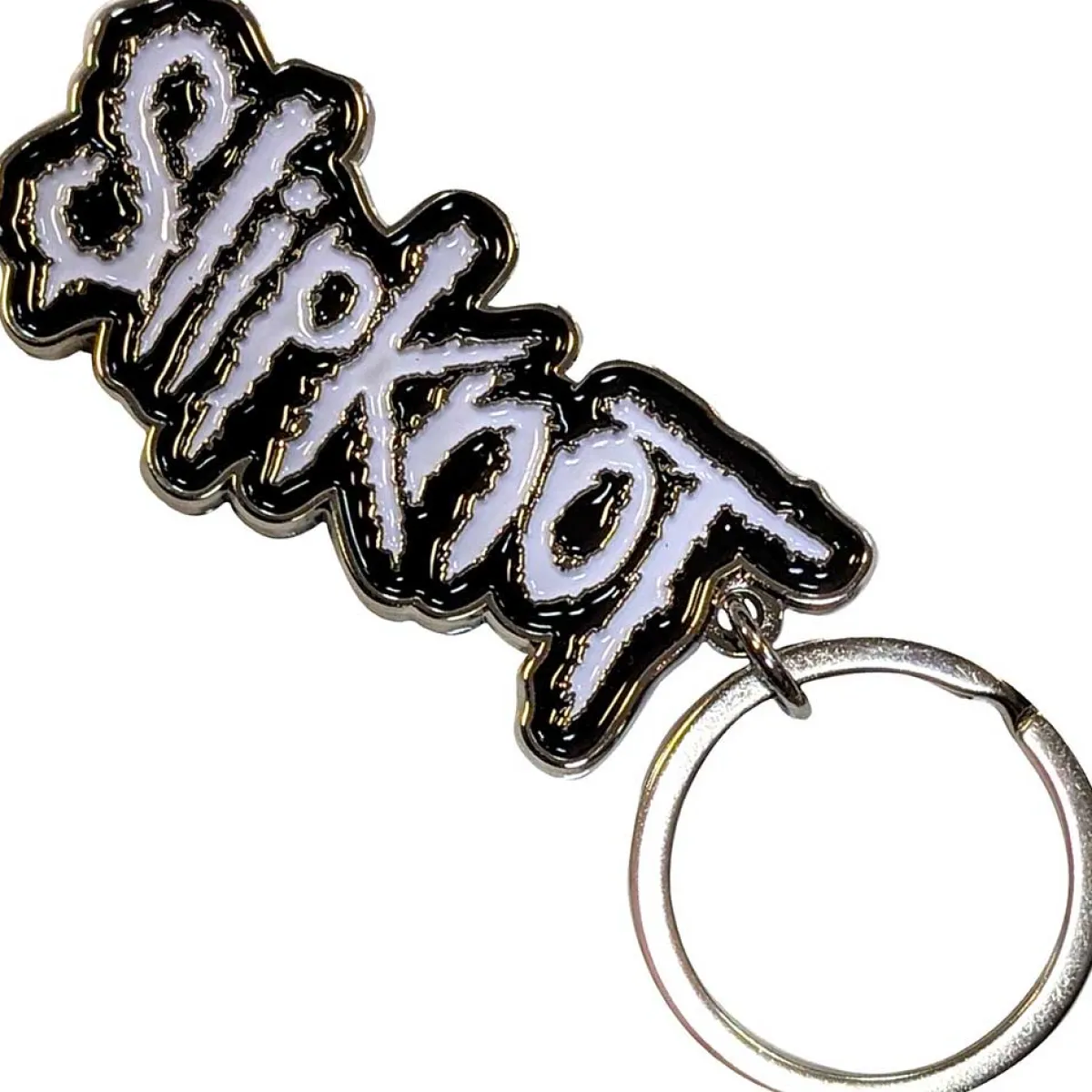 Online Slipknot White Logo Black Border - Avaimenperä Avaimenperät|Slipknot