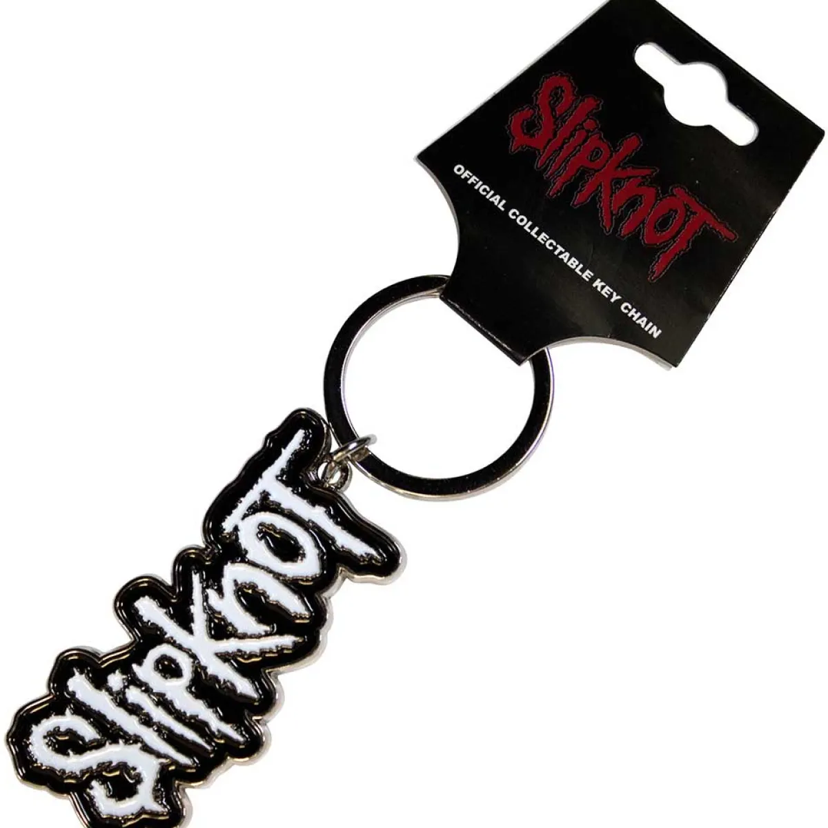Online Slipknot White Logo Black Border - Avaimenperä Avaimenperät|Slipknot