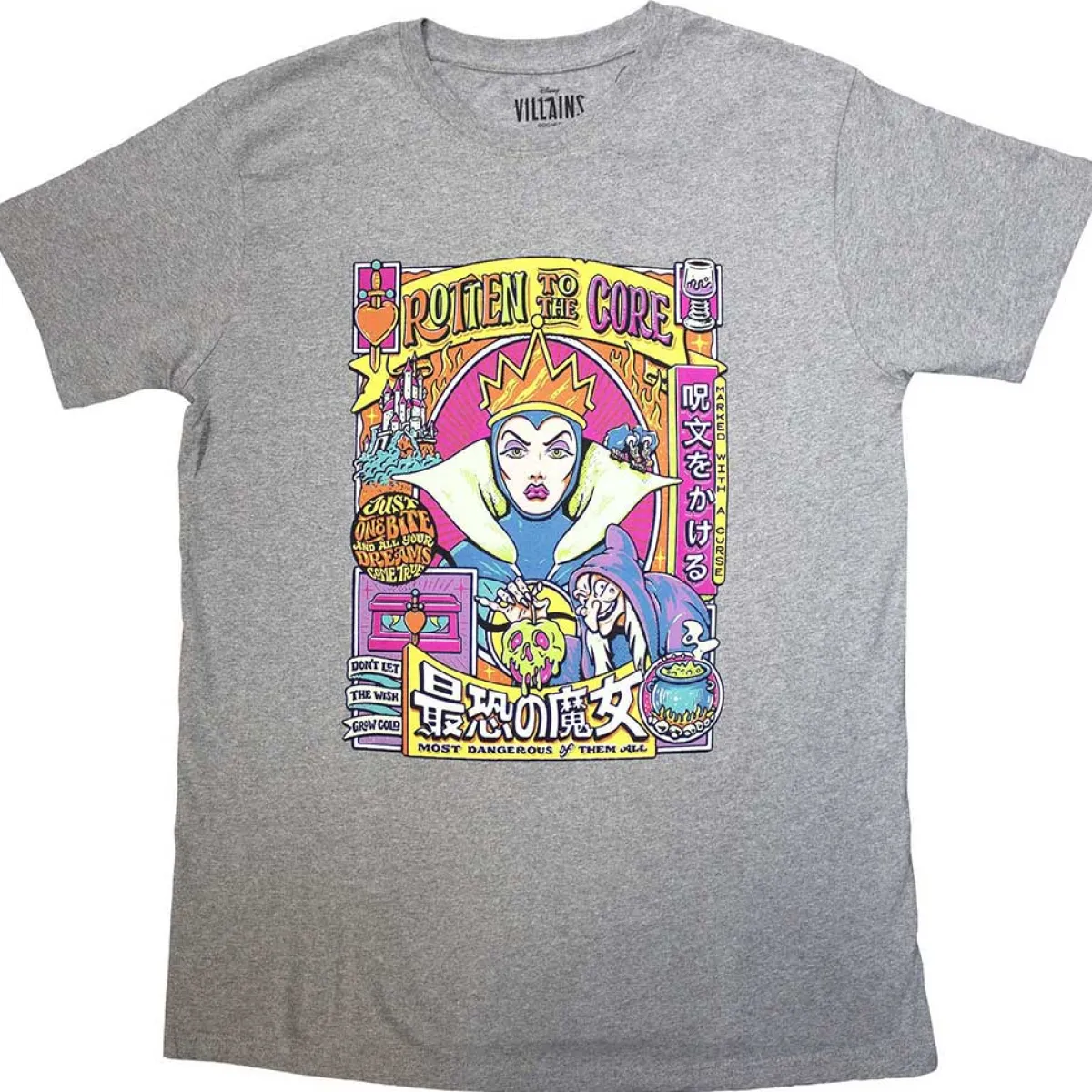Hot Snow White Evil Queen Rotten To The Core - T-paita, harmaa T-Paidat|T-Paidat