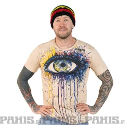 Discount Splatter - T-paita, beige Hippikamaa|T-Paidat