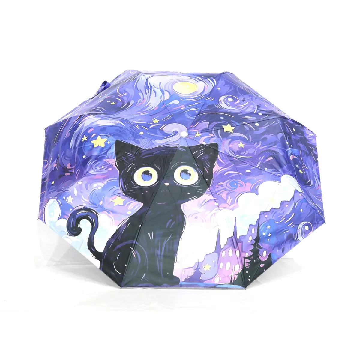 Starry night cat - Sateenvarjo Kissateema|Sateenvarjot & Viitat