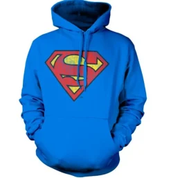 Online Superman Washed Shield - huppari, sininen Superman|Hupparit