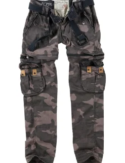 Best Surplus Trekking Premium - Naisten reisitaskuhousut, black camo Reisitaskuhousut|Camot