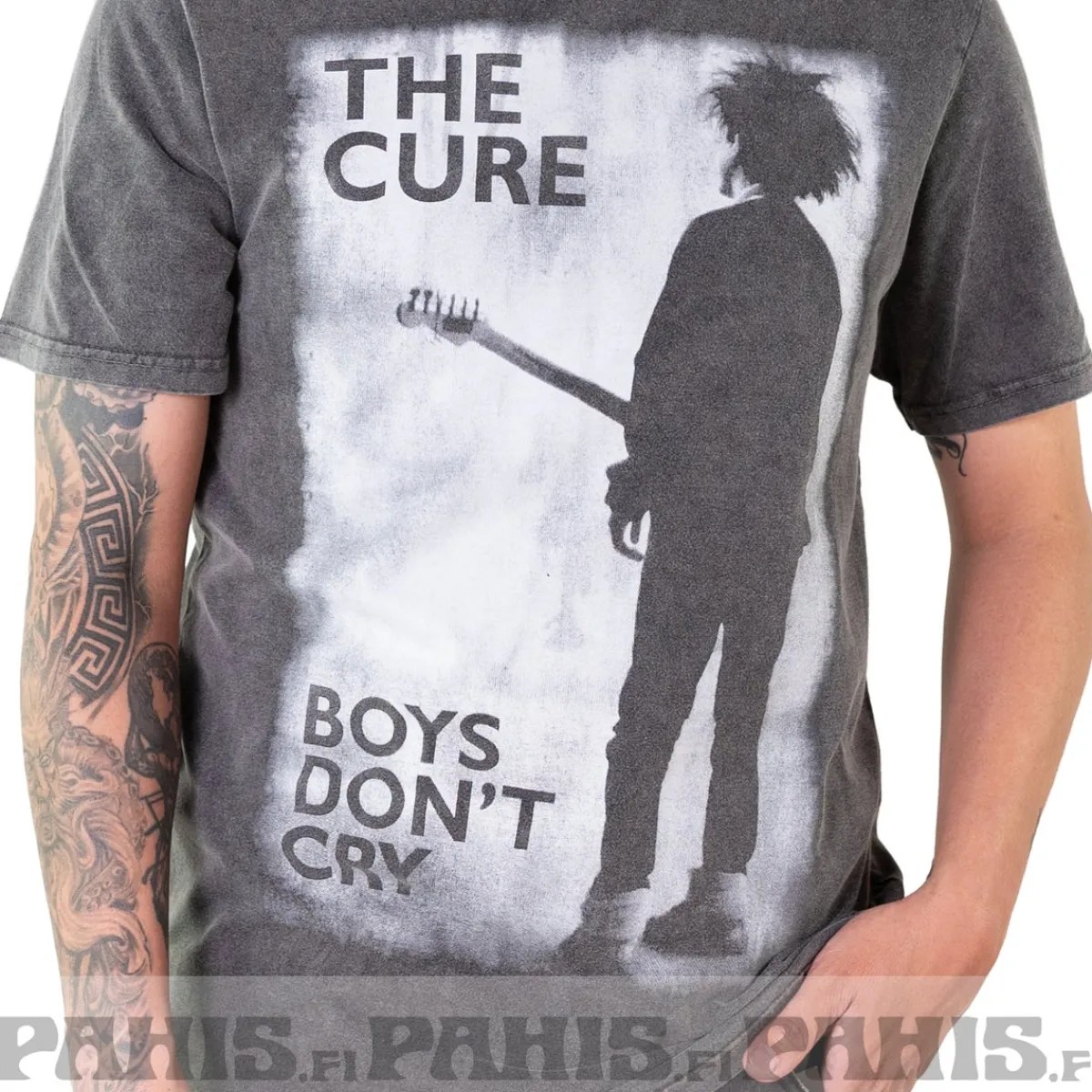 Outlet The Cure: Boys Don't Cry B&W - Stone wash T-paita T-Paidat|Bändipaidat