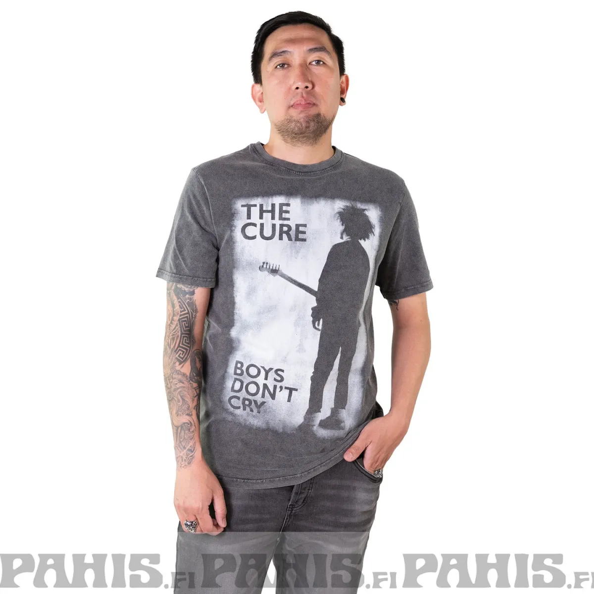 Outlet The Cure: Boys Don't Cry B&W - Stone wash T-paita T-Paidat|Bändipaidat