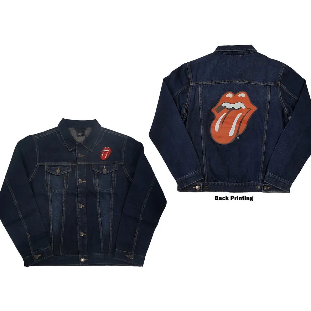 Hot The Rolling Stones Classic Tongue - Unisex Farkkutakki Takit|Takit