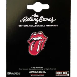 Hot The Rolling Stones Classic Tongue Silver Outline - Pinssi Pinssit Ja Rintanapit|The Rolling Stones