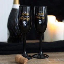 New Til Death Do Us Party - Kuohuviinilasit 2kpl Goottikamaa|Juoma- Ja Shottilasit