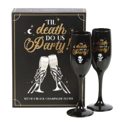 New Til Death Do Us Party - Kuohuviinilasit 2kpl Goottikamaa|Juoma- Ja Shottilasit