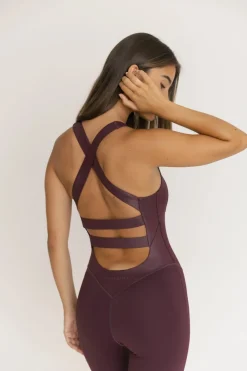 Sale Nicole Jumpsuit - haalari, Burgundy Purple Sport|Haalarit Ja Bodyt