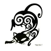 Clearance Tribal Cat - siirtotatuointi Kissateema|Siirtotatuoinnit