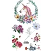 Unicorn and flowers - siirtotatuointi Siirtotatuoinnit