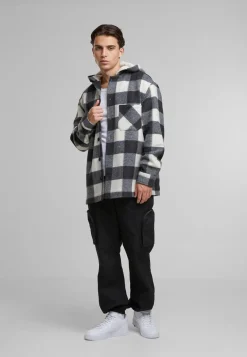 Online Big Check Jacket With Hood - Välikausitakki Urban Wear Katukamaa|Takit