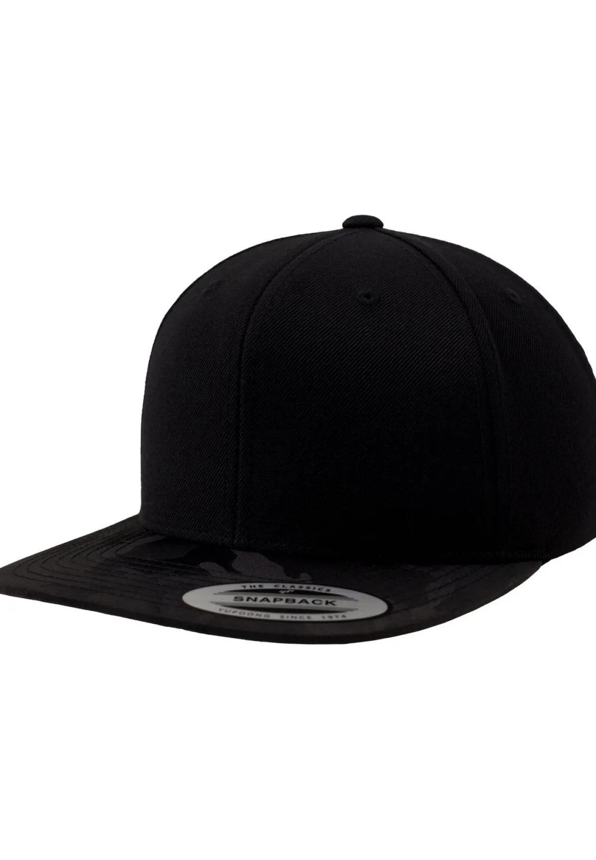 Online Urban Classics - Camo Visor - lippis, black camo Lippikset