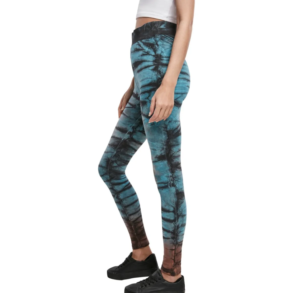 Cotton Tie Dye High Waist - legginsit, black Leggingsit|Hippikamaa