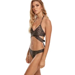 Online Draped Pattern - Bikinit, brown leo Urban Wear Katukamaa|Uima-Asut