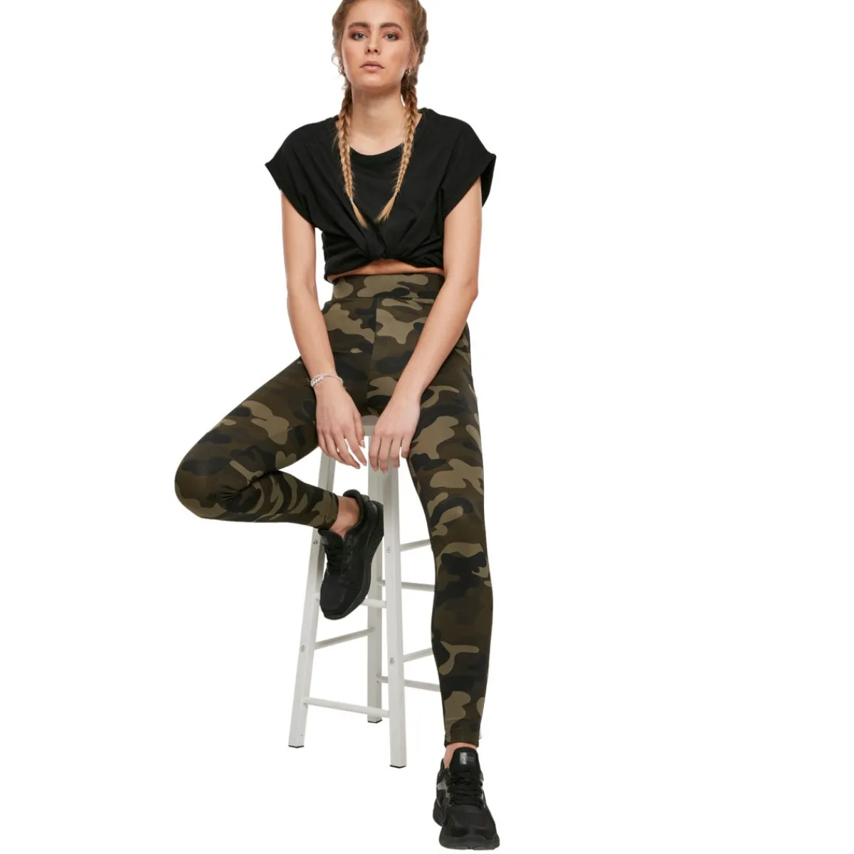 New High Waist Camo Tech- legginsit, woodcamo Leggingsit|Urban Wear Katukamaa