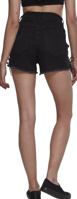 Clearance Highwaist Denim Lace Up - shortsit Shortsit