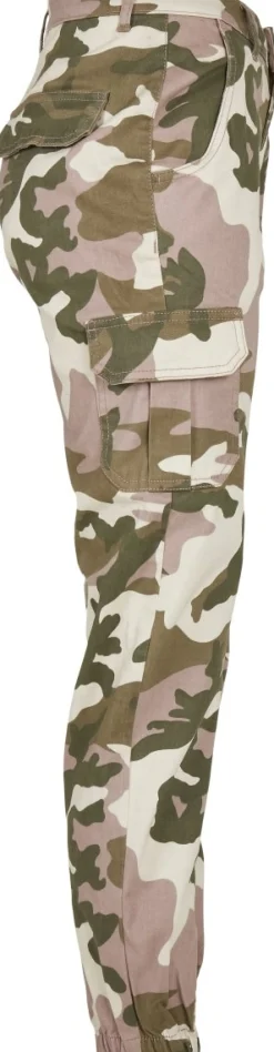 New High Waist - Naisten reisitaskuhousut, duskrose camo Reisitaskuhousut|Urban Wear Katukamaa