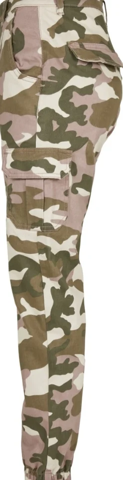 New High Waist - Naisten reisitaskuhousut, duskrose camo Reisitaskuhousut|Urban Wear Katukamaa
