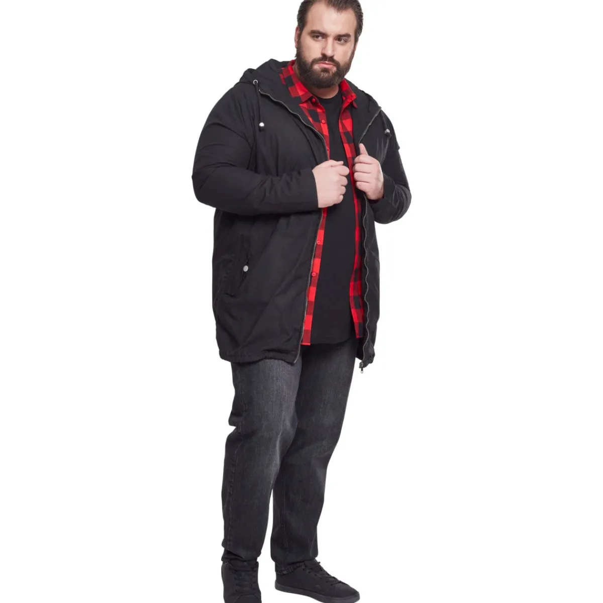 Outlet Light Cotton Parka - Välikausitakki, musta Urban Wear Katukamaa|Takit