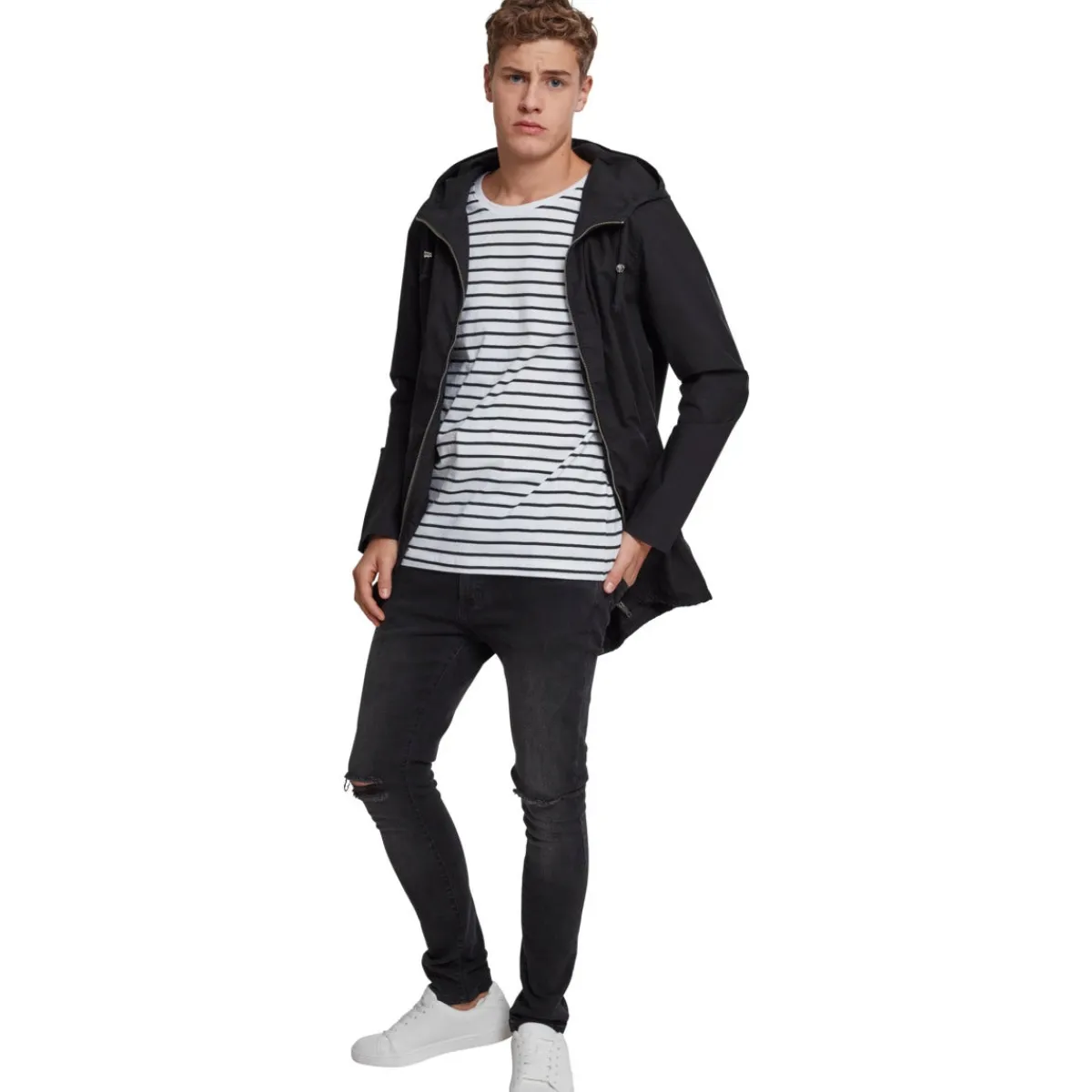 Outlet Light Cotton Parka - Välikausitakki, musta Urban Wear Katukamaa|Takit