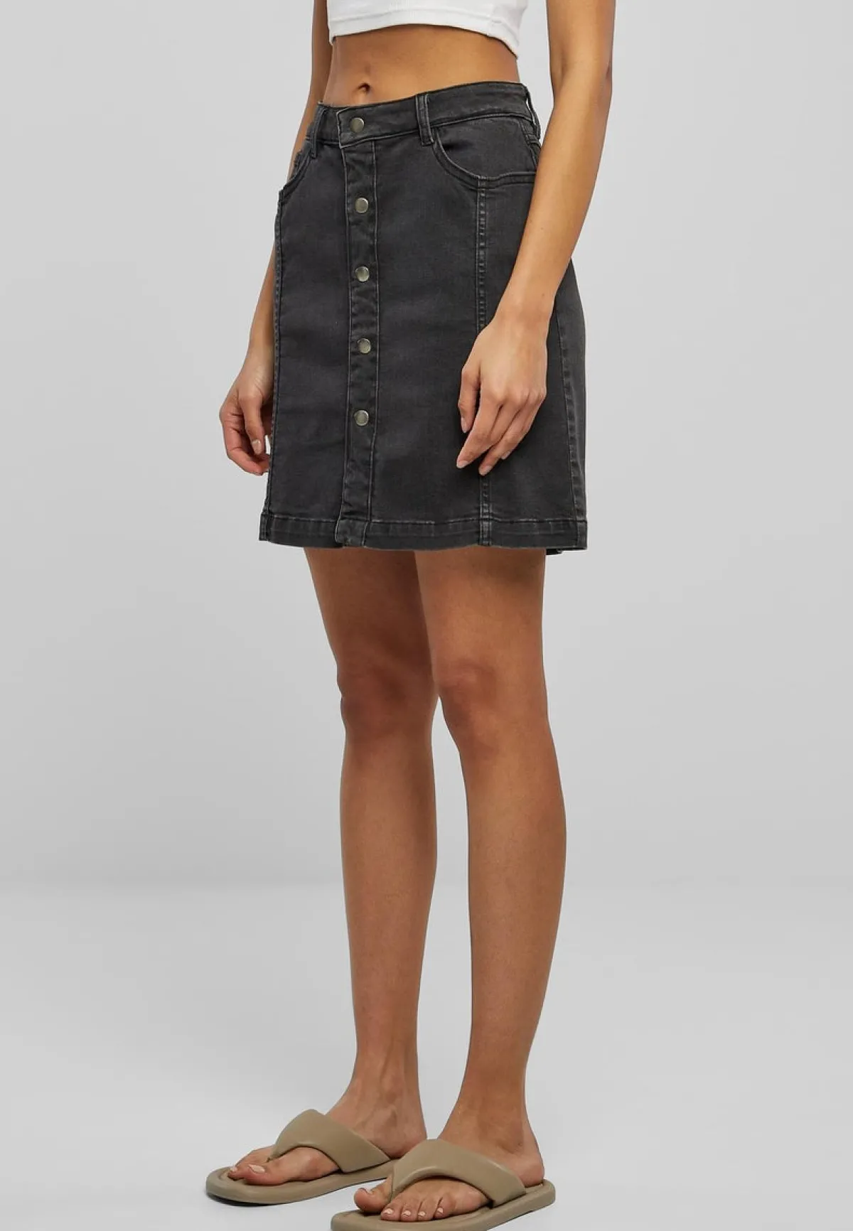 Outlet Organic Stretch Button Denim - Farkkuhame, black Hameet|Urban Wear Katukamaa