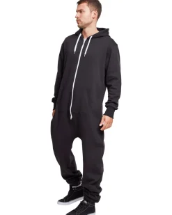 Clearance Sweat Jumpsuit - Miesten Collegehaalari, musta Vapaa-Ajan Housut|Hupparit