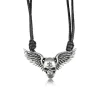 Online Valkomessinki kaulakoru - Winged skull Bikerit|Kaulakorut