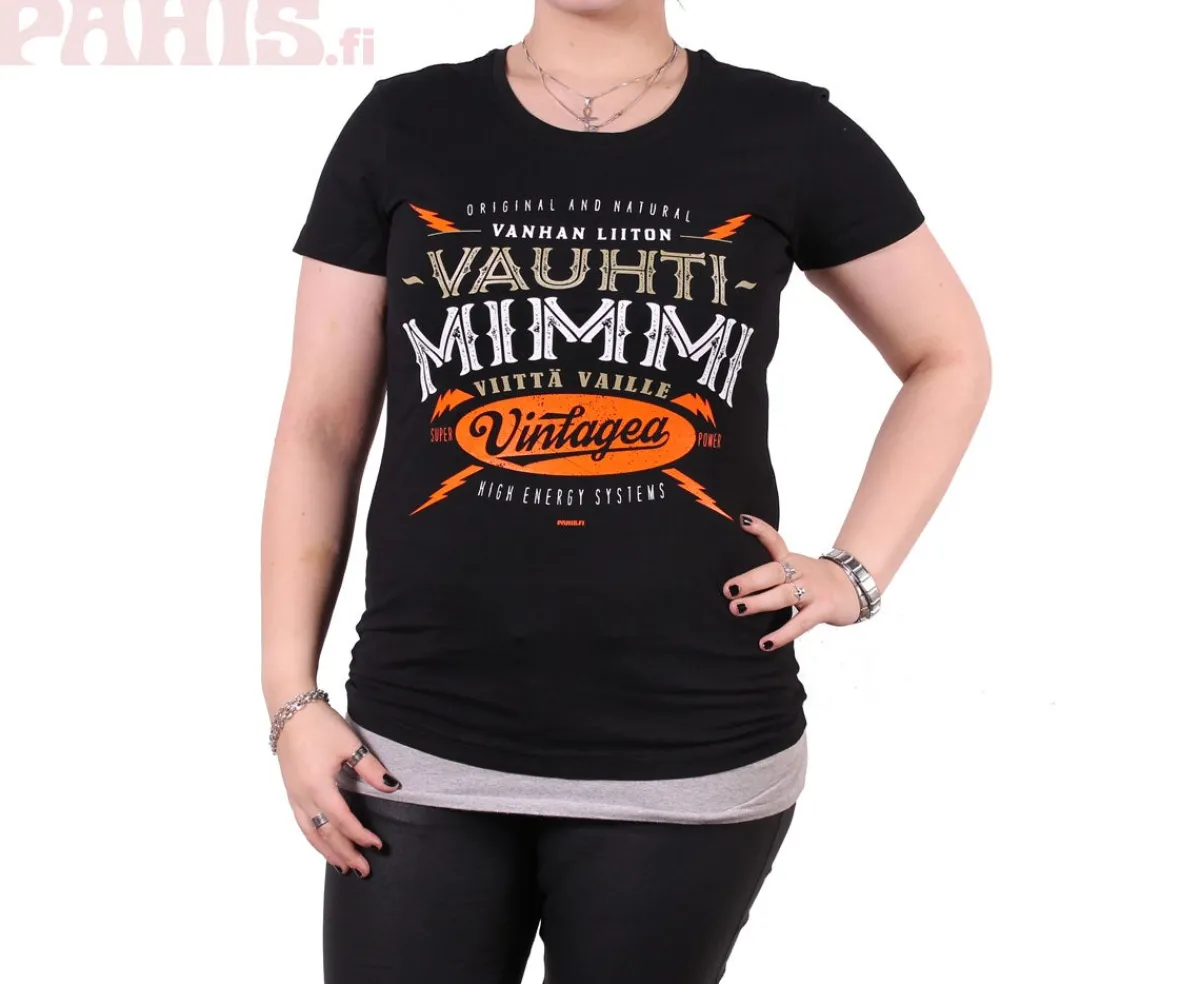 Outlet Vauhtimimmi Lady Fit T-paita / T-paita Asenne T-Paidat|Bikerit