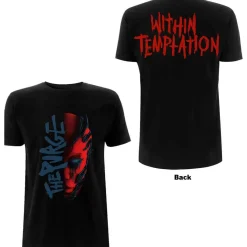 Outlet Within Temptation: Purge Outline (Red Face)- Naisten T-paita T-Paidat|Bändipaidat