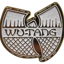 Clearance Wu-Tang Clan: White & gold logo - Pinssi Wu-Tang Clan|Pinssit Ja Rintanapit